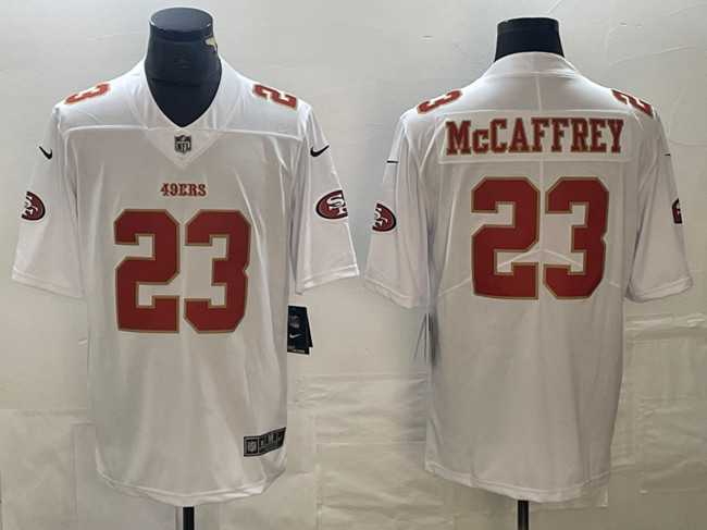 Mens San Francisco 49ers #23 Christian McCaffrey White Vapor Untouchable Limited Stitched Jersey->san francisco 49ers->NFL Jersey
